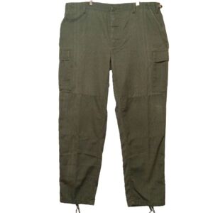 TrueSpec Tactical Pant Cargo Law Straight Mid Rise Men 42 Button Green USA Nato